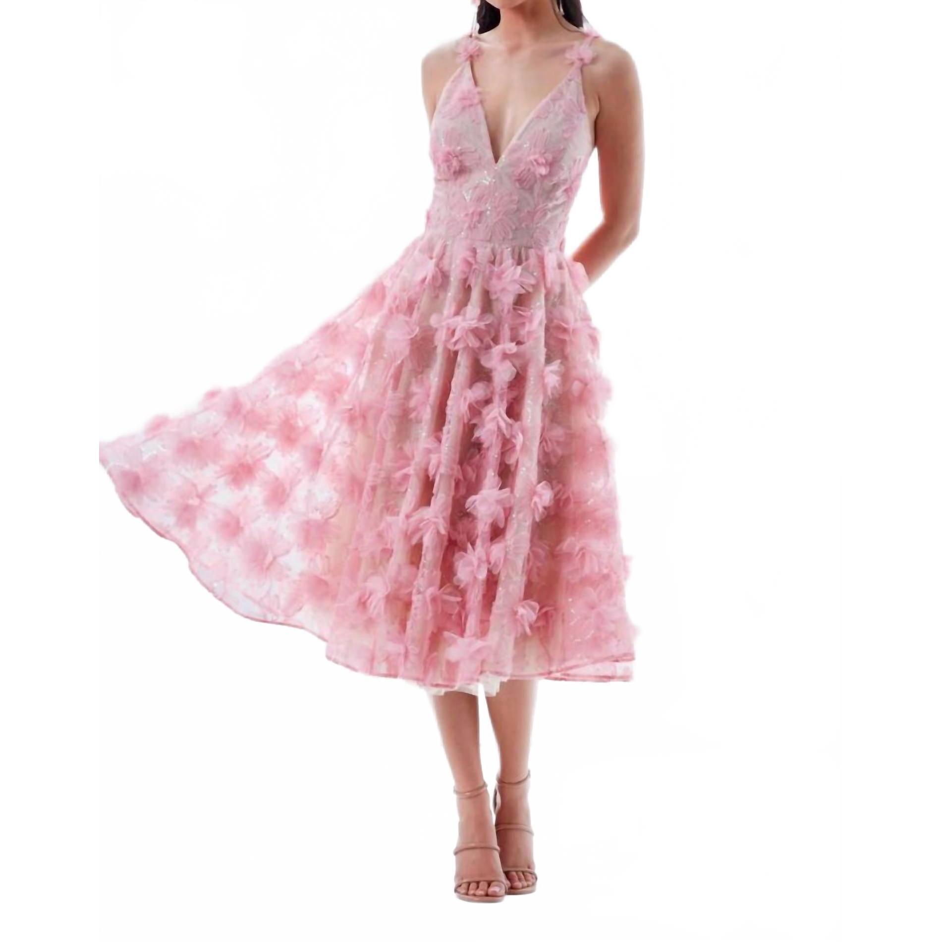 New Helsi Alejandra Midi Dress In Rose Petal